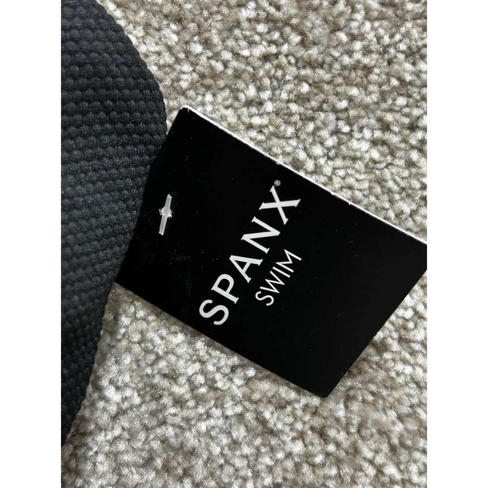 NEW Spanx Women's XL Swim Pique Full Bust Halter Tankini Swim Very Black - Picture 5 of 7